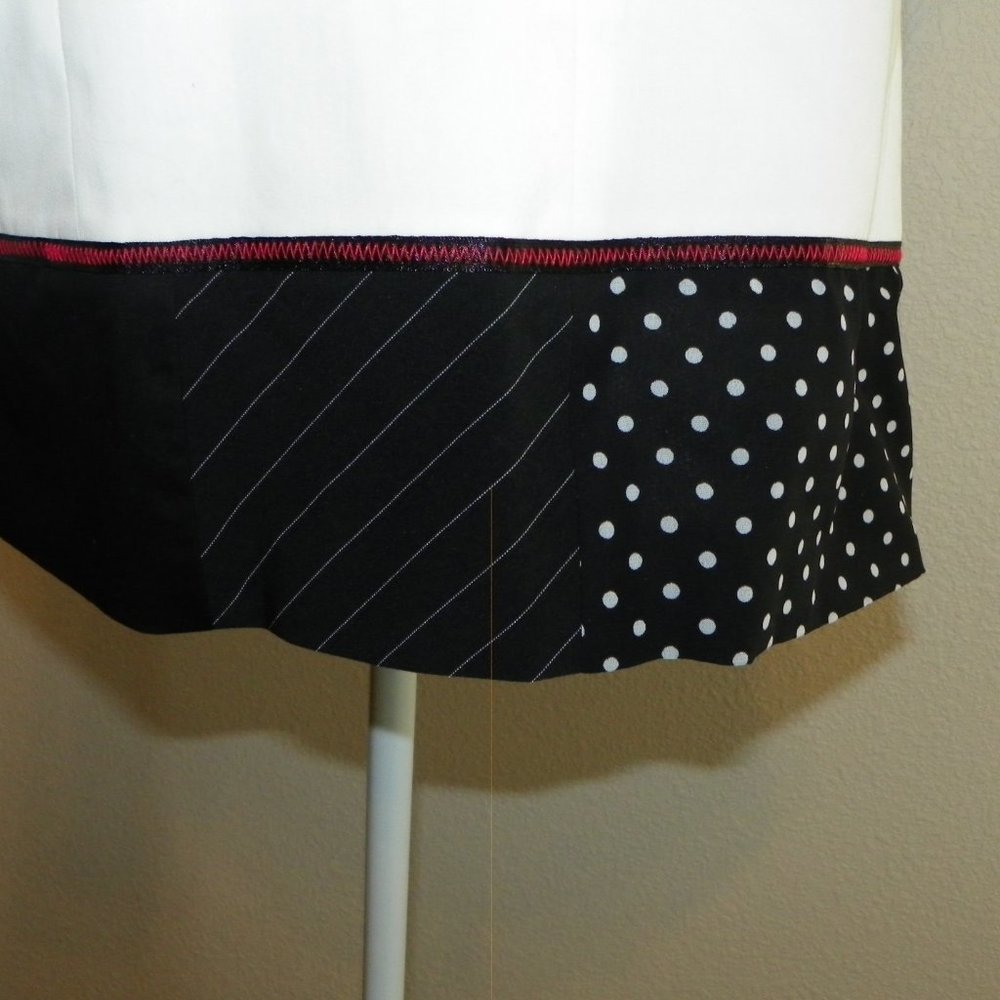 Light Lined Jacket Black White Women Lg - Picture 5 of 16